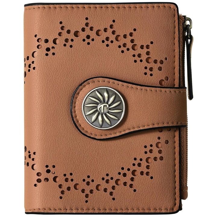 Elegant RFID Women's Wallet with Zipper Bowlift