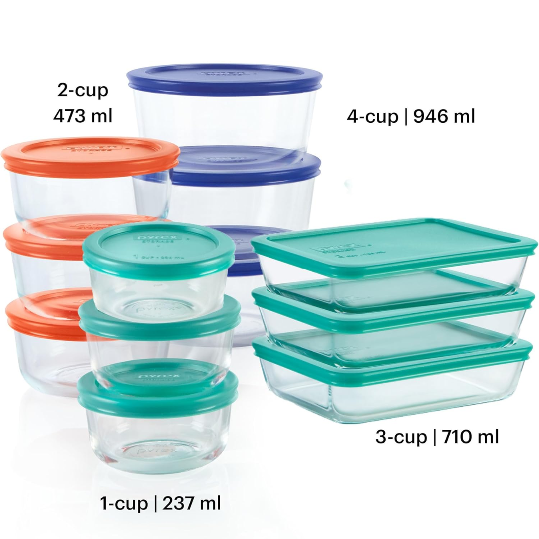 BowLift | 12-piece glass storage set with click lids for freshness & sustainable kitchen organization