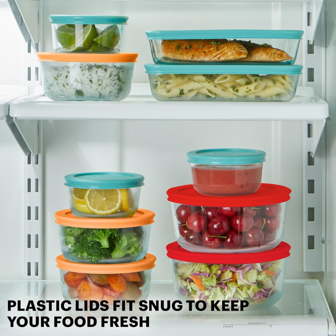 BowLift | GLASSKEER STORAGE SET – 12-piece glass storage set with click lids for freshness & sustainable kitchen organization