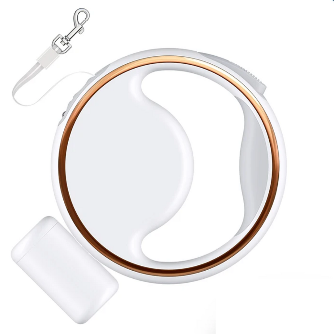 BowLift | Automatic Dog Leash With Integrated Light And Pouch Holder.