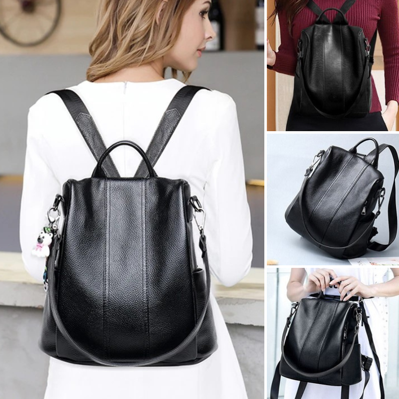 BowLift | Theft-resistant leather backpack