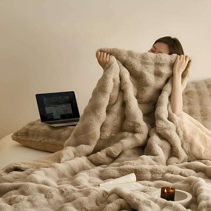 Fleece and fleece Bowliftanket – Extra soft & warm | Perfect for sofa and bedroom | Bowlift