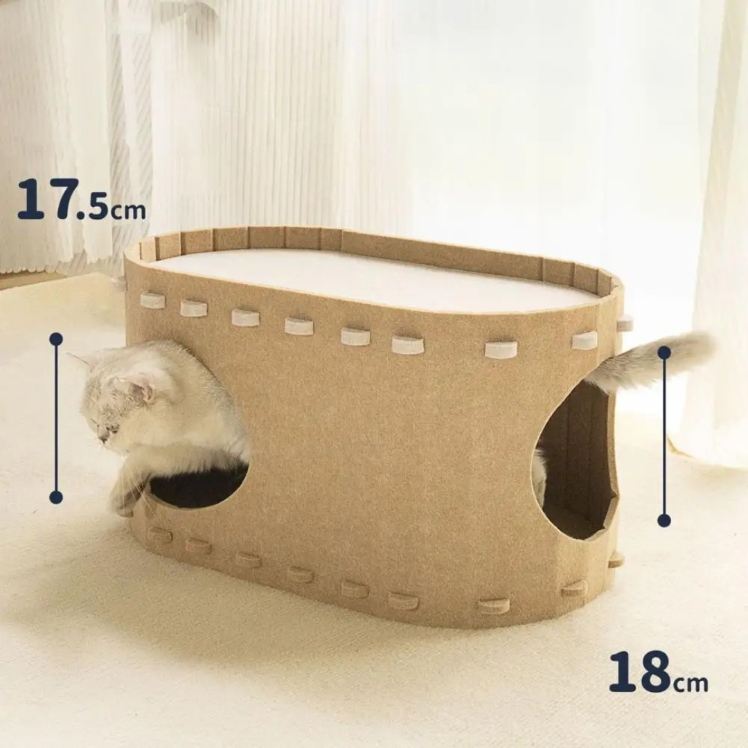 Cozy Felt Cat Cave Bowlift