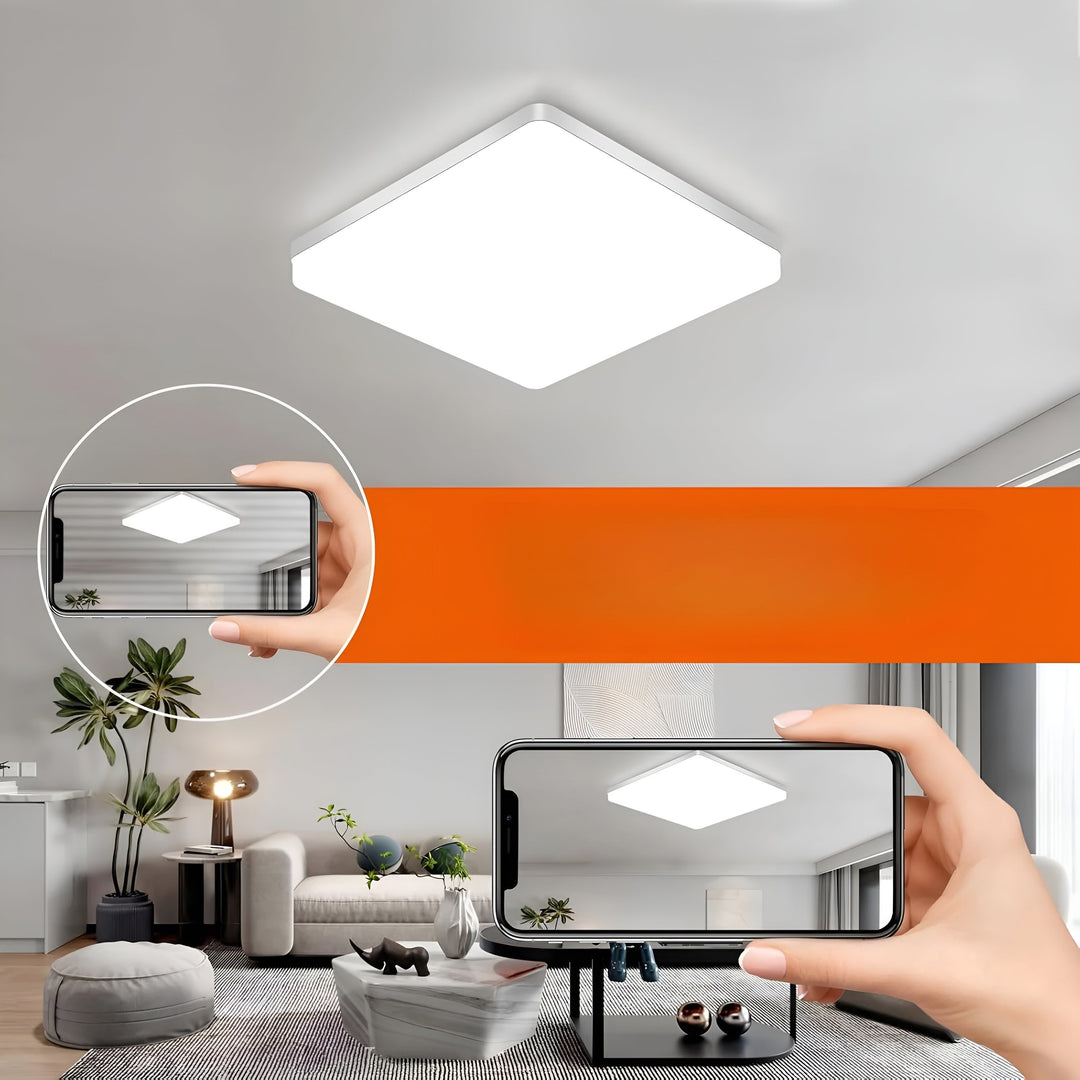 Square LED Ceiling Light – Even, Pleasant Light | SuitaBowlifte for Living Room & Bathroom | Bowlift
