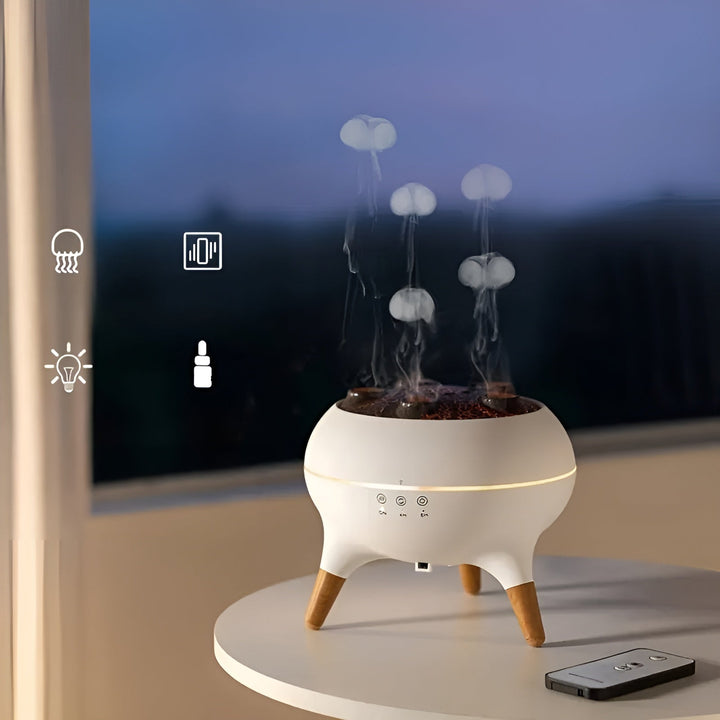 Aroma diffuser in jellyfish shape – color change & remote control | humidifier for home & office | Bowlift