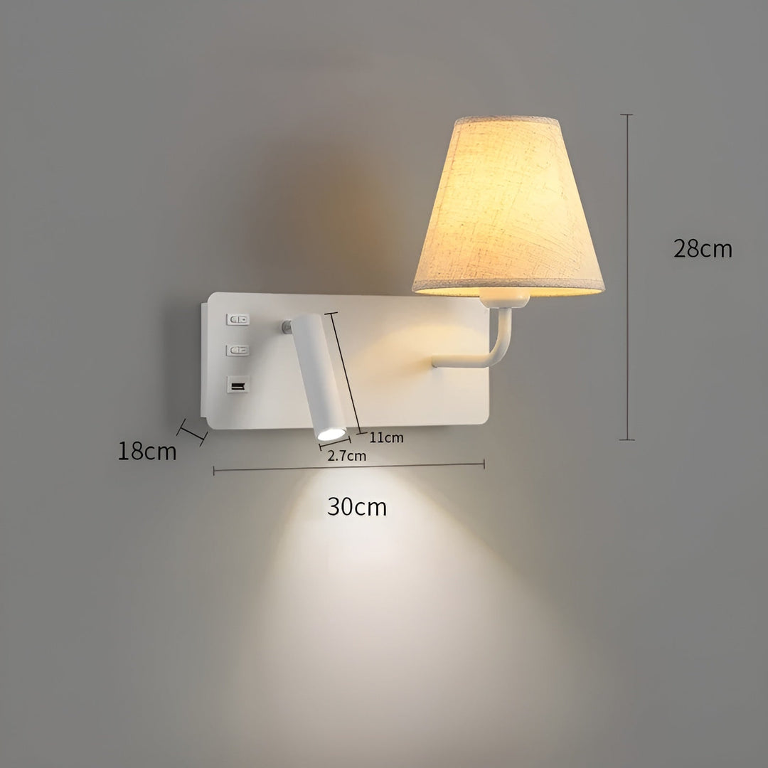 Reading lamp with candle light effect – Warm, decorative light | Perfect for the bedroom & bed | Bowlift
