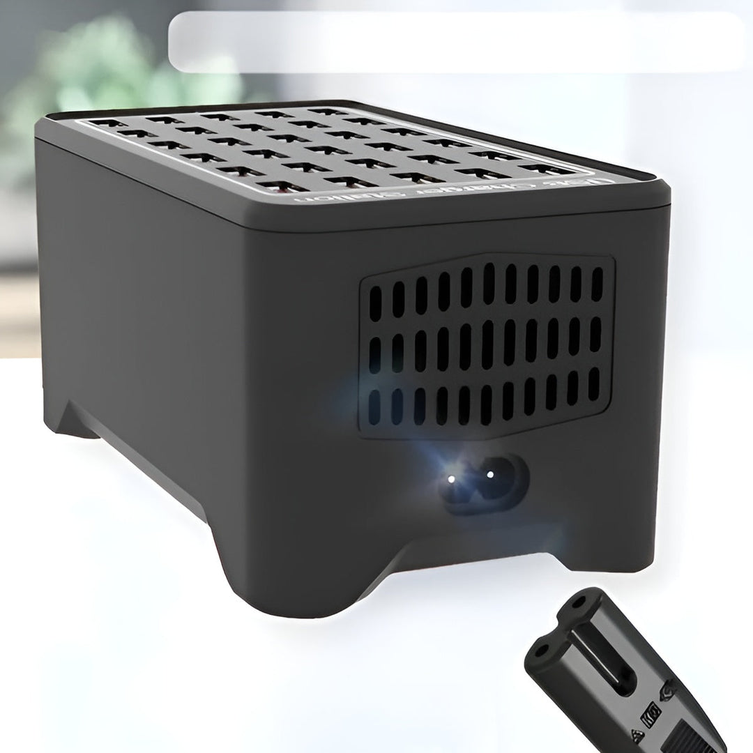 BowLift | Voltura Multi-USB Charging Station | 30 Ports | Fast Charging & Surge Protection | Compact & Durable