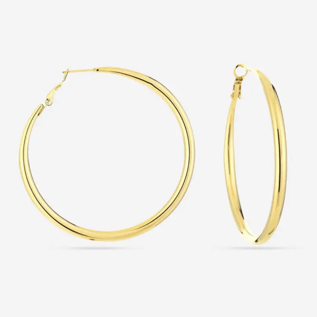 Elegant Gold Hoop Earrings (60 mm) | Luxury Accessory for a Stylish Look Bowlift