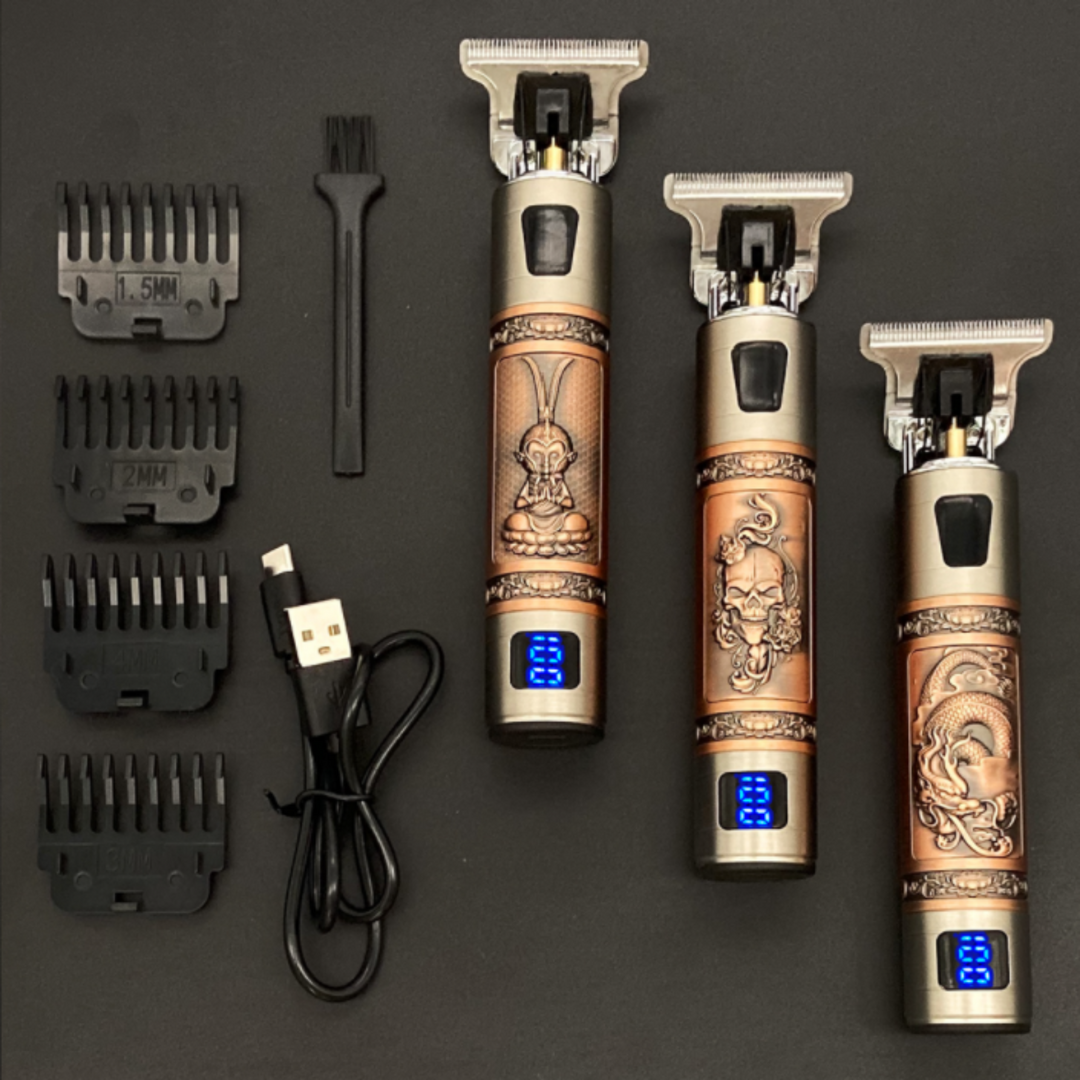 Vintage Rechargeable Beard Trimmer with Attachments Bowlift