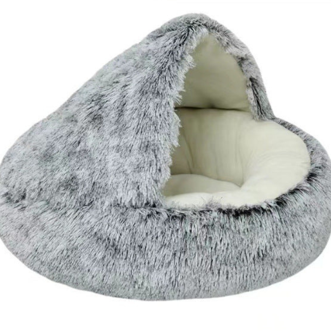2-in-1 Cat Cuddle Cave Bowlift