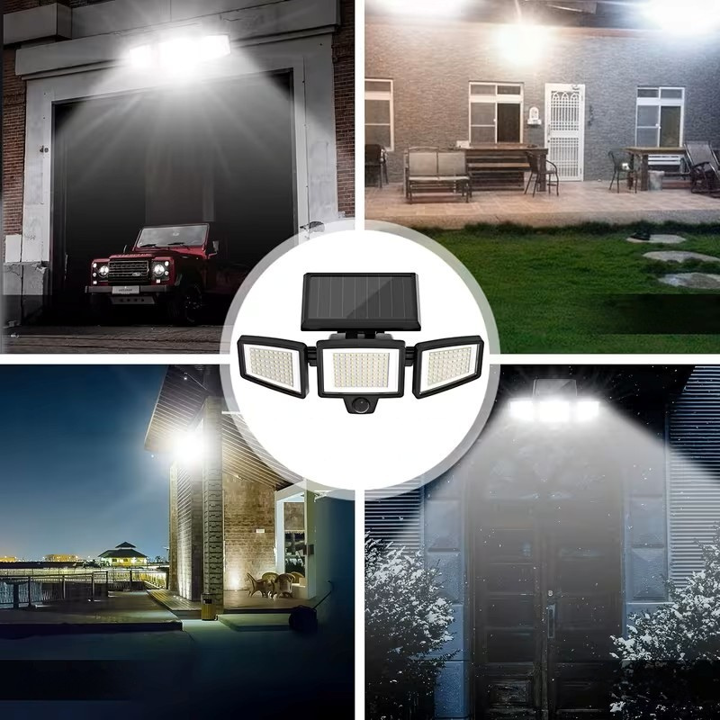 Solar wall light with motion sensor – Bright outdoor lighting with 3 light modes | Weatherproof IP44 for garden, yard and garage | Bowlift