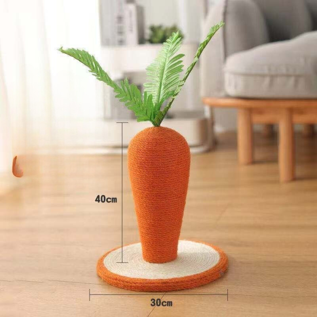 Carrot-Shaped Sisal Scratcher for Cats Bowlift