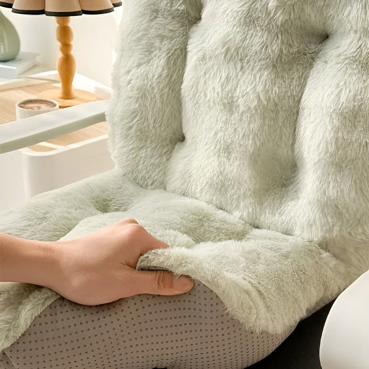 Soft seat cushion made of faux fur – Extra thick & cuddly | Perfect for chair and sofa | Bowlift