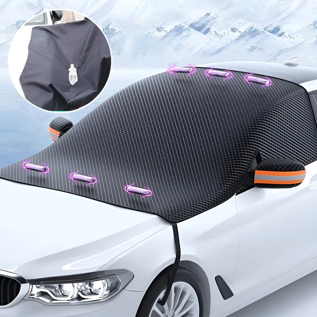 Magnetic Car Snow Cover – Quick Protection from Ice and Snow | SuitaBowlifte for Winter Days | Bowlift