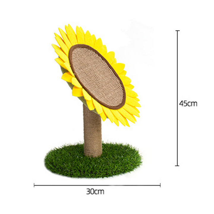 Cat Sunflower Scratching Post made of Sisal Bowlift