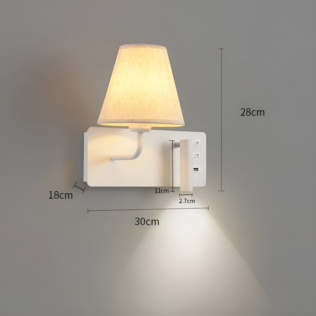 Reading lamp with candle light effect – Warm, decorative light | Perfect for the bedroom & bed | Bowlift