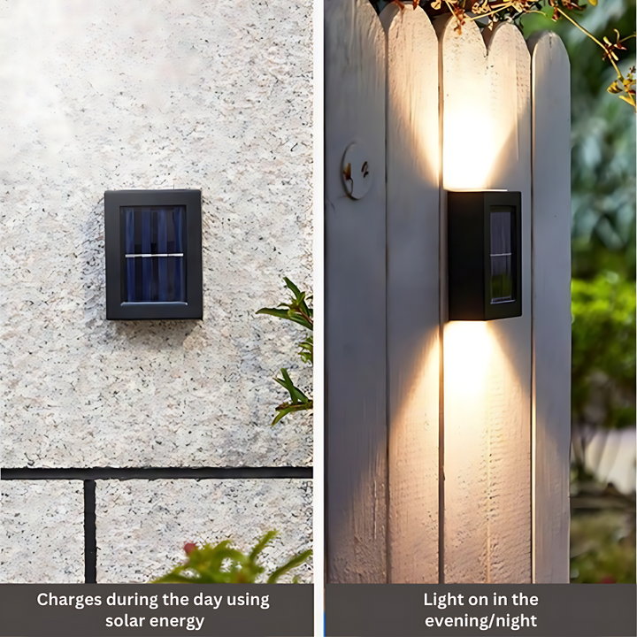 BowLift | Wireless LED Solar Wall Lights - Outdoor Garden Lighting for Pathways & Patios, Energy-Efficient & Weather-Resistant
