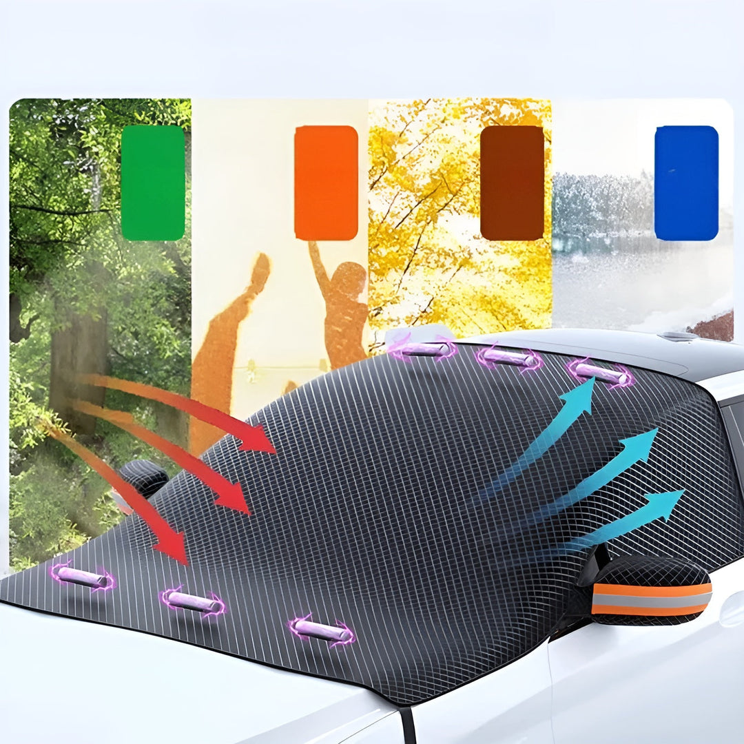 Magnetic Car Snow Cover – Quick Protection from Ice and Snow | SuitaBowlifte for Winter Days | Bowlift