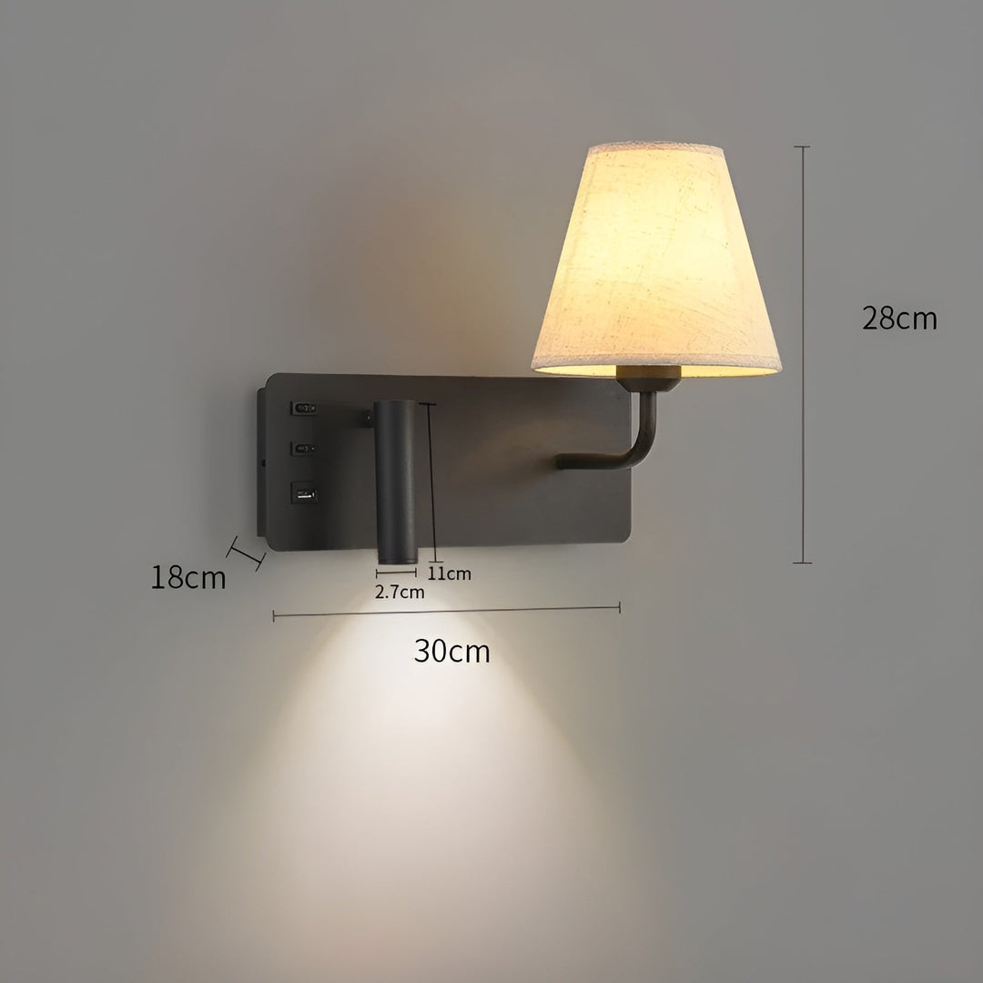 Reading lamp with candle light effect – Warm, decorative light | Perfect for the bedroom & bed | Bowlift