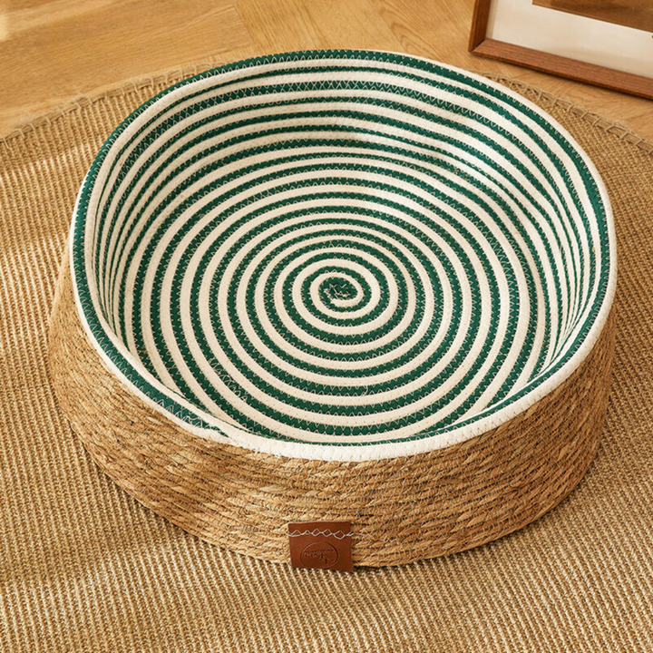 Hand-woven rattan cat scratching bed Bowlift