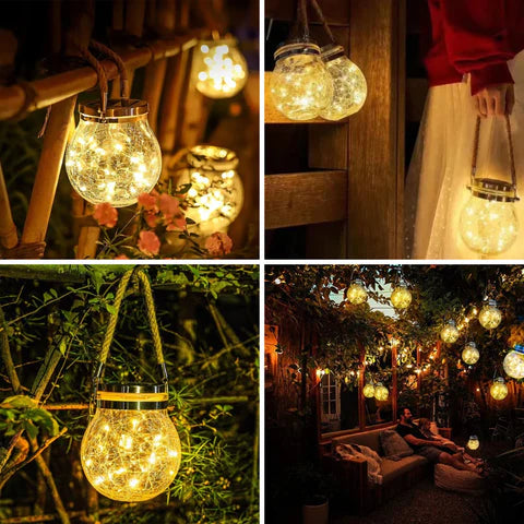 Solar Glass Globe Lantern Bowlift