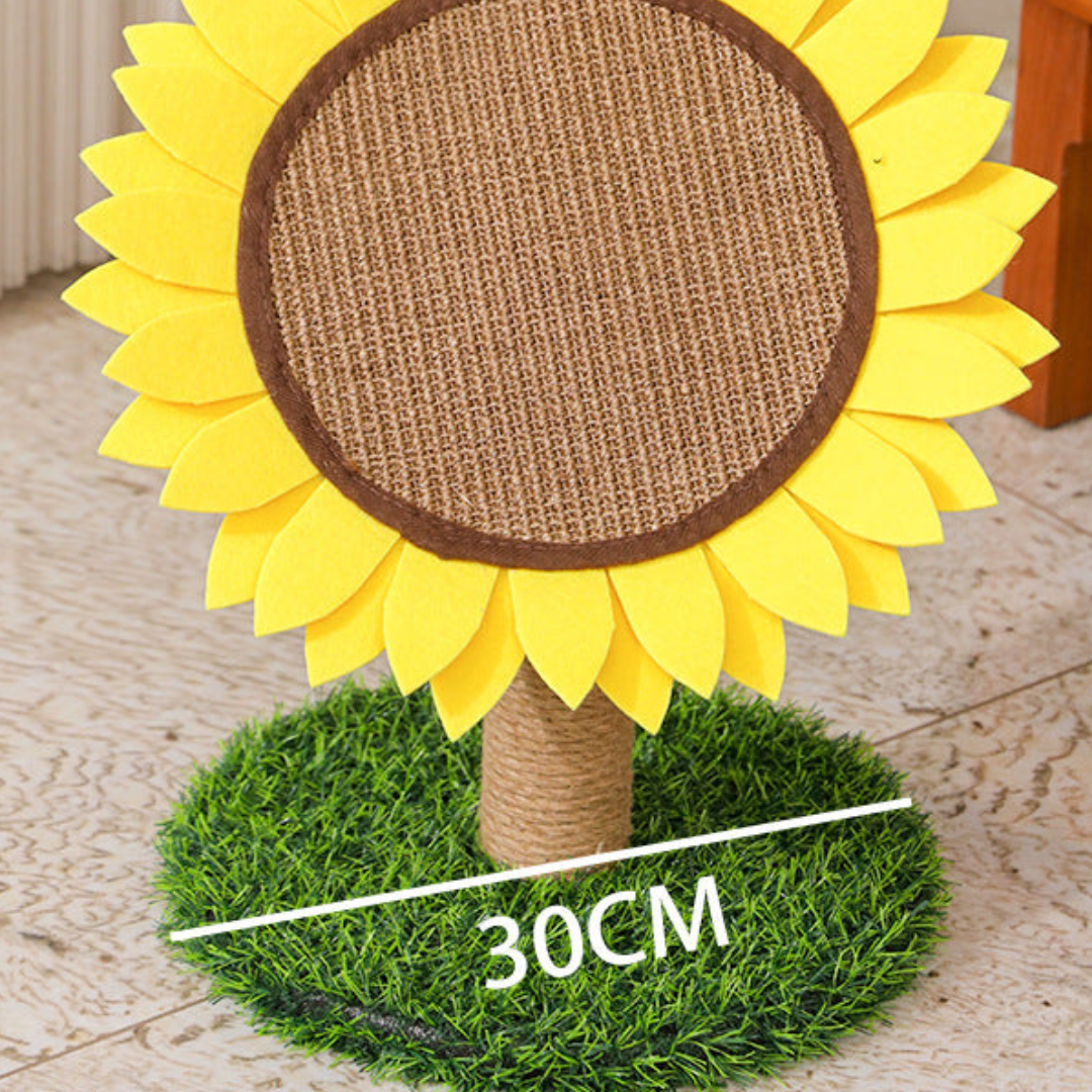Cat Sunflower Scratching Post made of Sisal Bowlift