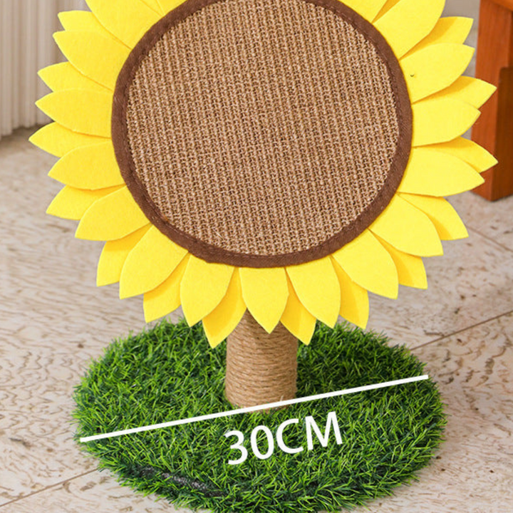 Cat Sunflower Scratching Post made of Sisal Bowlift