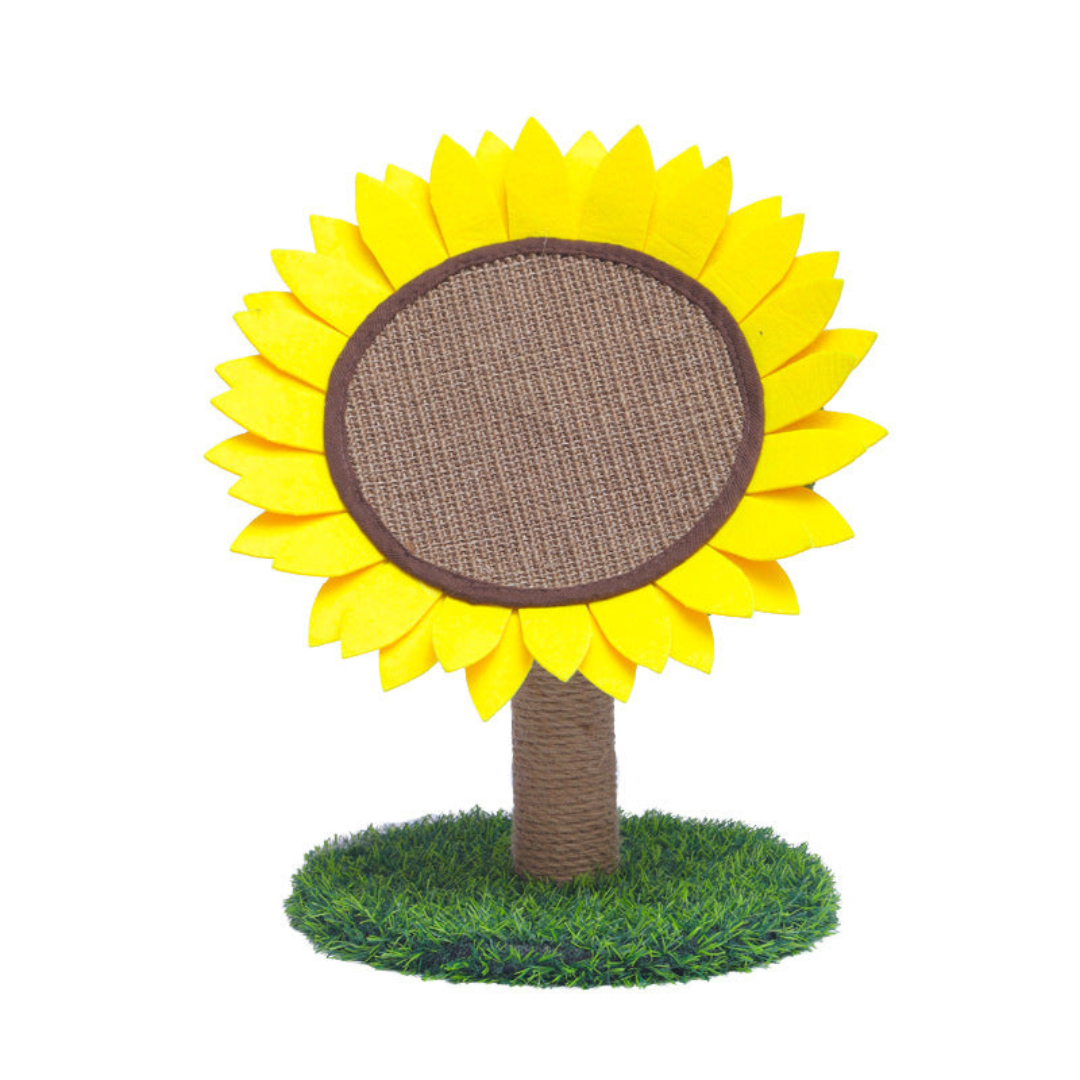 Cat Sunflower Scratching Post made of Sisal Bowlift