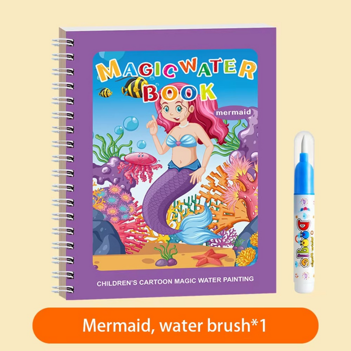 BowLift | Magic Self Erasing Water Painting Book Set with Water Brush (Set of 6)