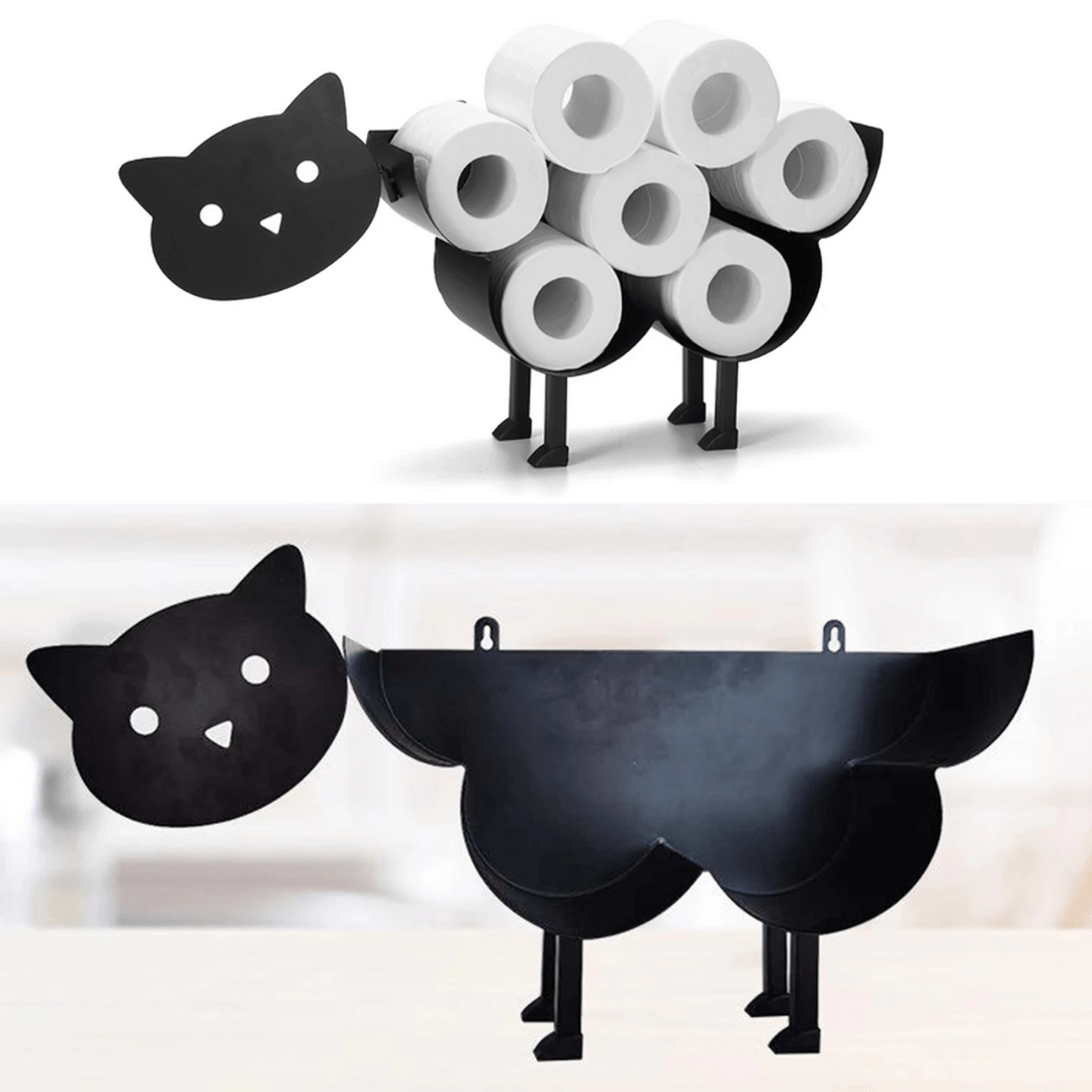 BowLift | Toilet paper holder ROLLITIER | Animal motif made of iron | 33.5×53.5×8.5 cm | Wall decor & storage in one