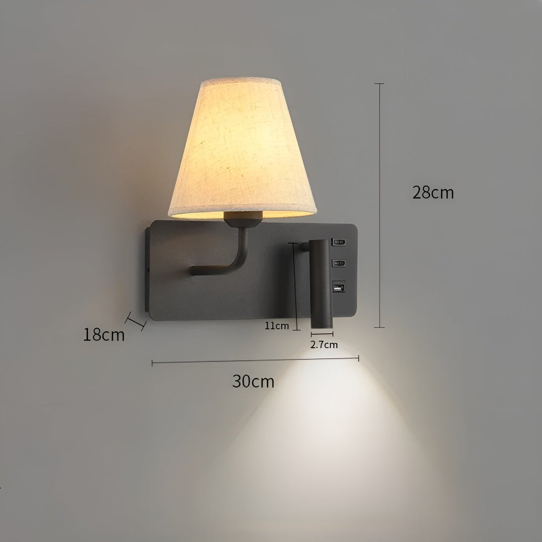 Reading lamp with candle light effect – Warm, decorative light | Perfect for the bedroom & bed | Bowlift