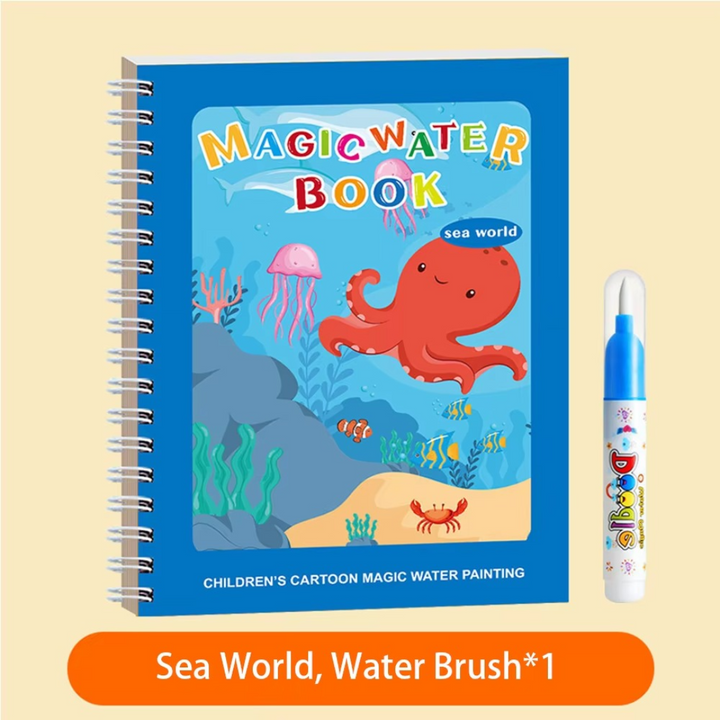 BowLift | Magic Self Erasing Water Painting Book Set with Water Brush (Set of 6)