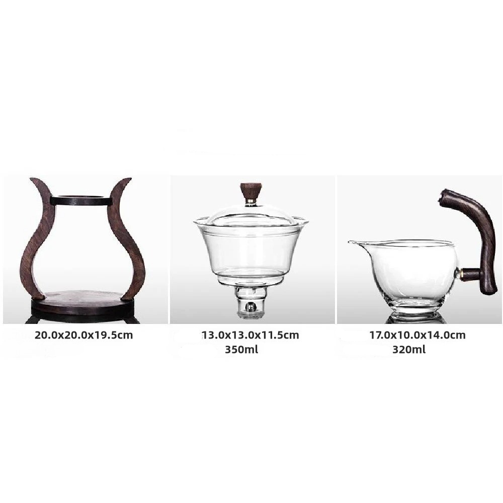 Glass Teaset with Magnetic Flow – Semi-Automatic Pot, Heat Resistant and Elegant | Bowlift