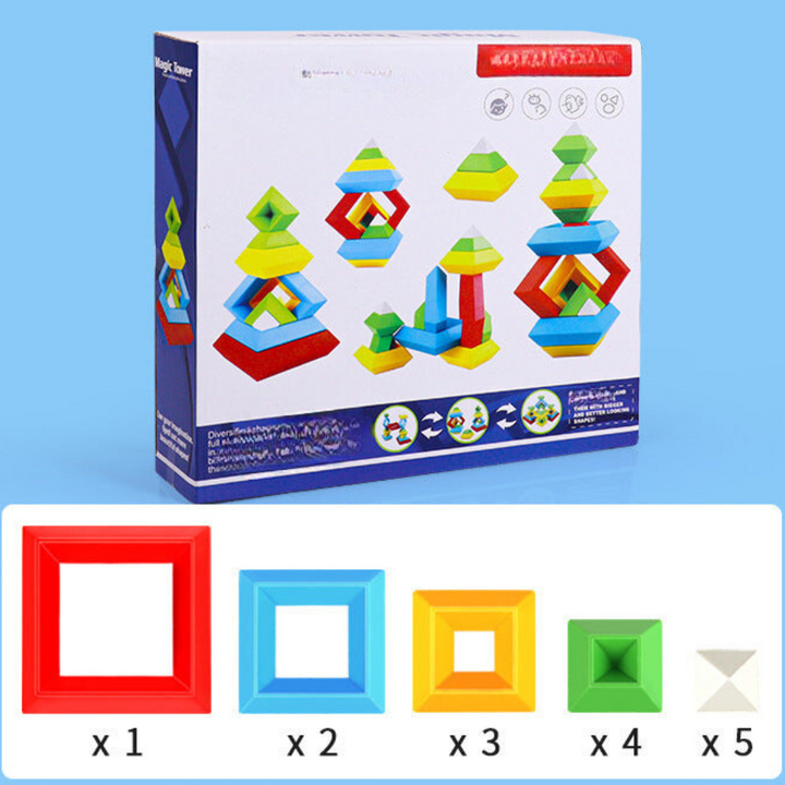 BowLift | Montessori Pyramid Building Block Toy