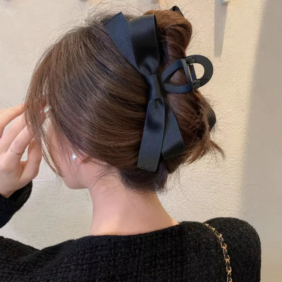 BowLift | Large Hair Clips with Satin Bows