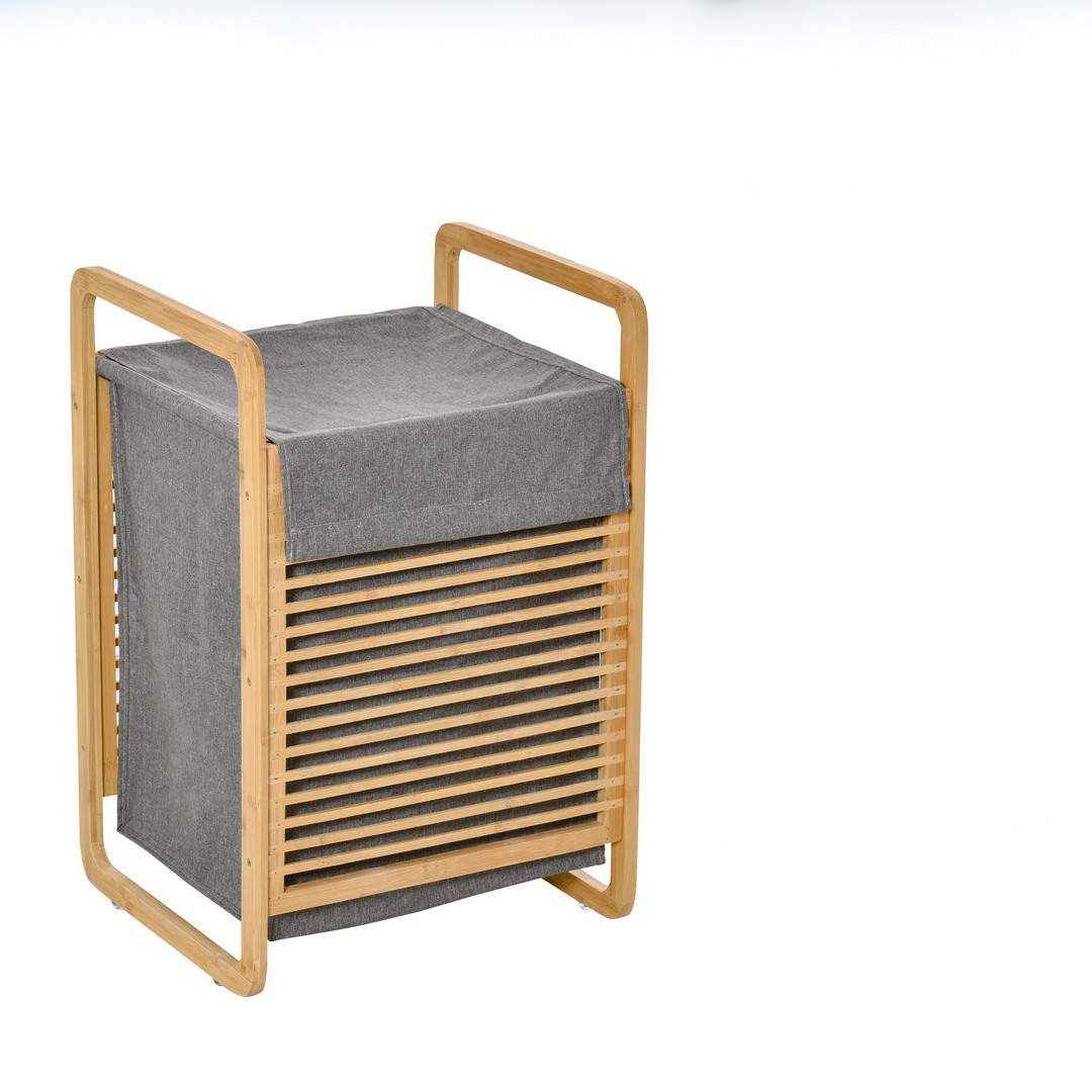 PureWeave Basket – PortaBowlifte Laundry Basket made of Bamboo with Lid | Bowlift