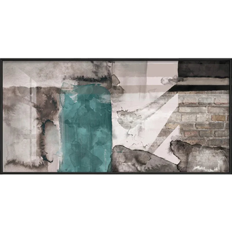 Urban Abstract Grey Green Big Sizes Wall Art Fine Art Canvas Print Picture For City Apartment Living Room Dining Room Home & Office Decor | Bowlift