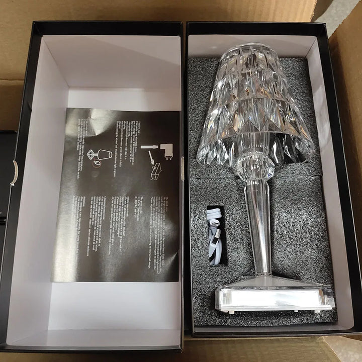 Acrylic Crystal Table Lamp – Artistic Design, Dimmable, Energy Saving, Ideal for Living Room or Bedroom | Bowlift