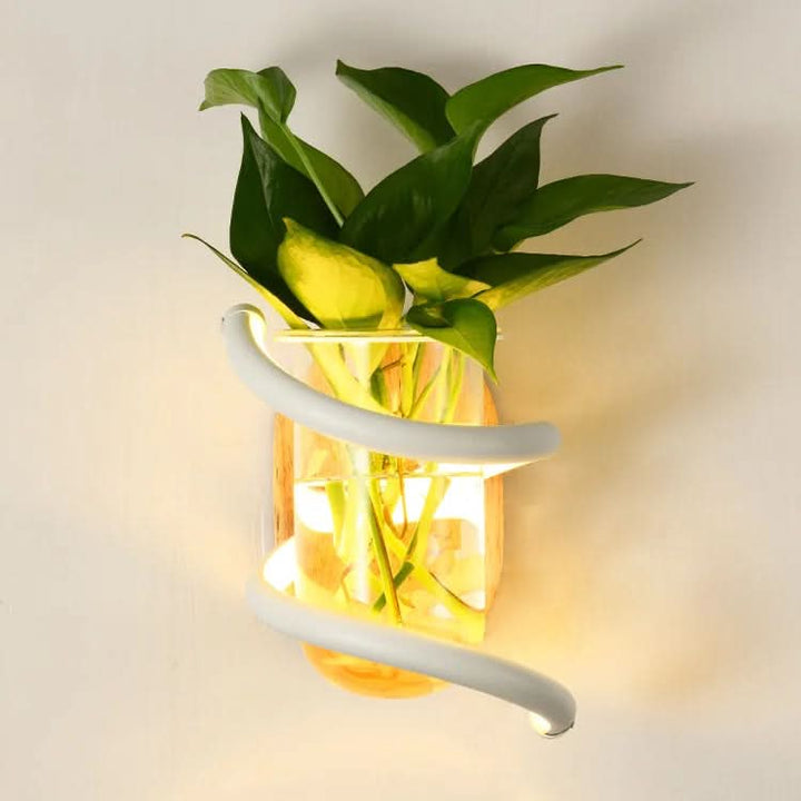 BowLift | Wood LED Wall Lamp for Outdoor Lighting & Flower Decoration