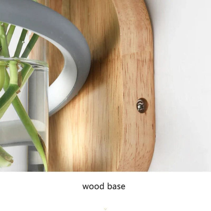 BowLift | Wood LED Wall Lamp for Outdoor Lighting & Flower Decoration