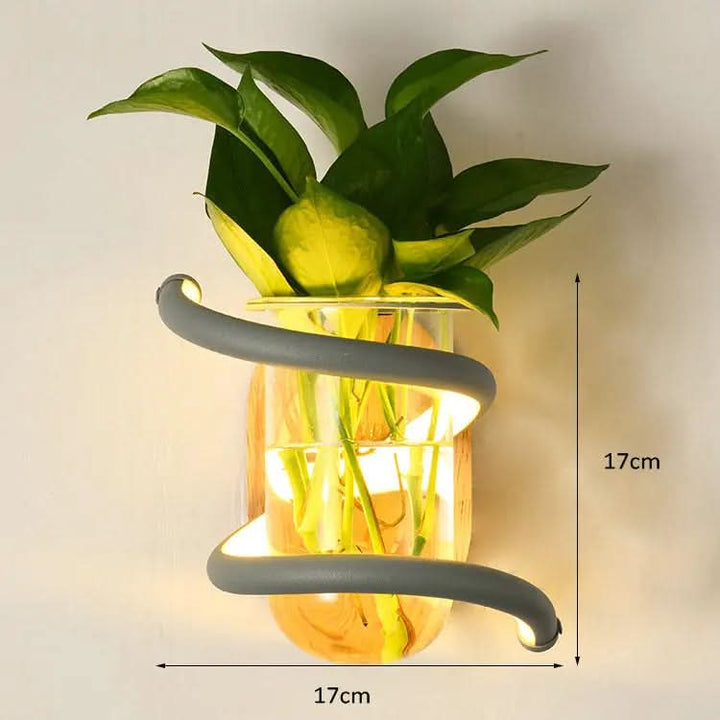 BowLift | Wood LED Wall Lamp for Outdoor Lighting & Flower Decoration