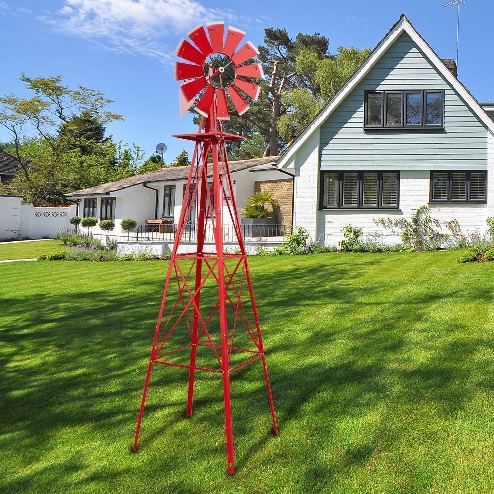 BowLift | Windmill 8FT Metal Ornamental - Garden Decoration