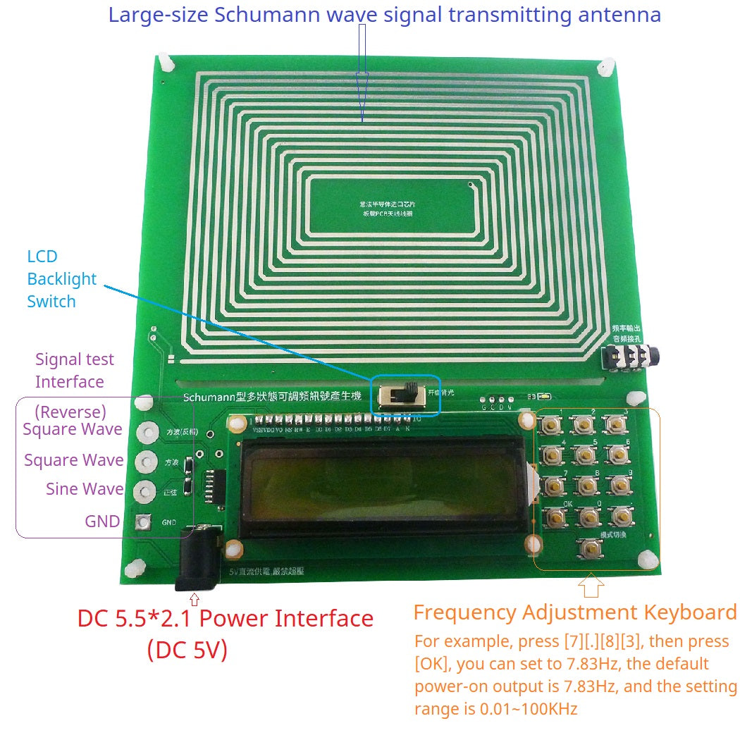 Schumann resonance frequency wave generator