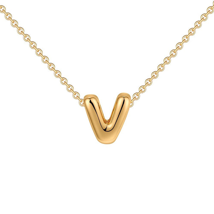 BowLift | Dainty Bubble Letter Initial Necklace