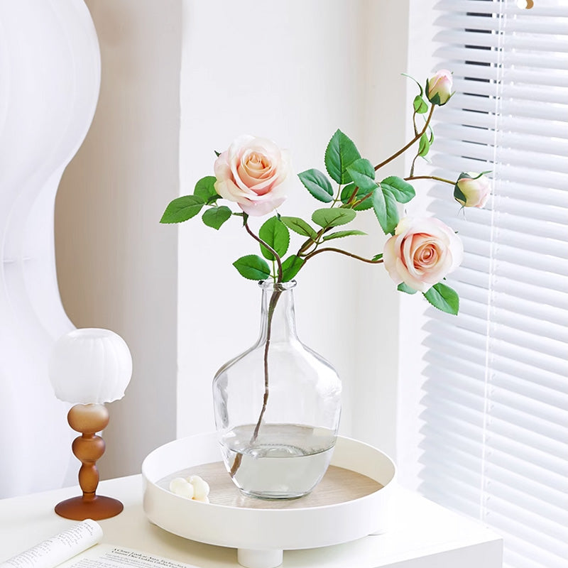 BowLift | High-End Vase Ornaments, Simple Living Room Flower Arrangement Glass Transparent Vase