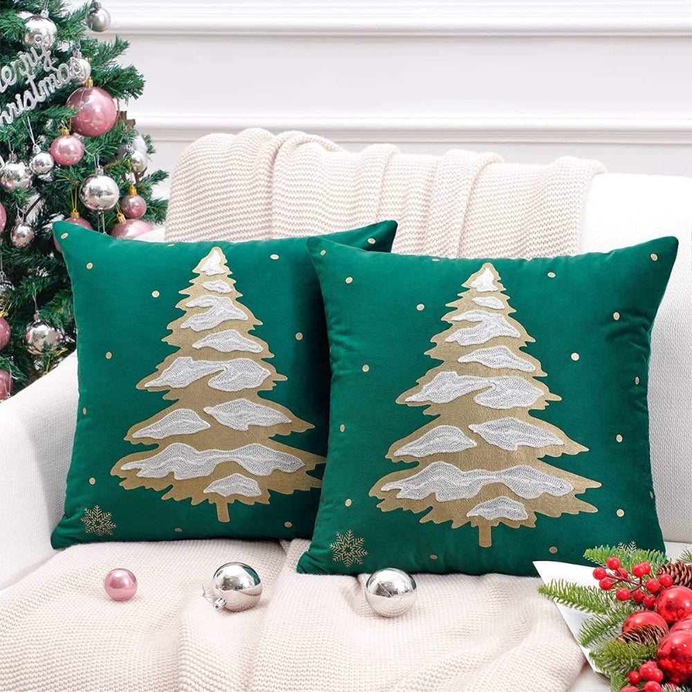 BowLift | Velvet Christmas Tree Decorative Cushion Cover