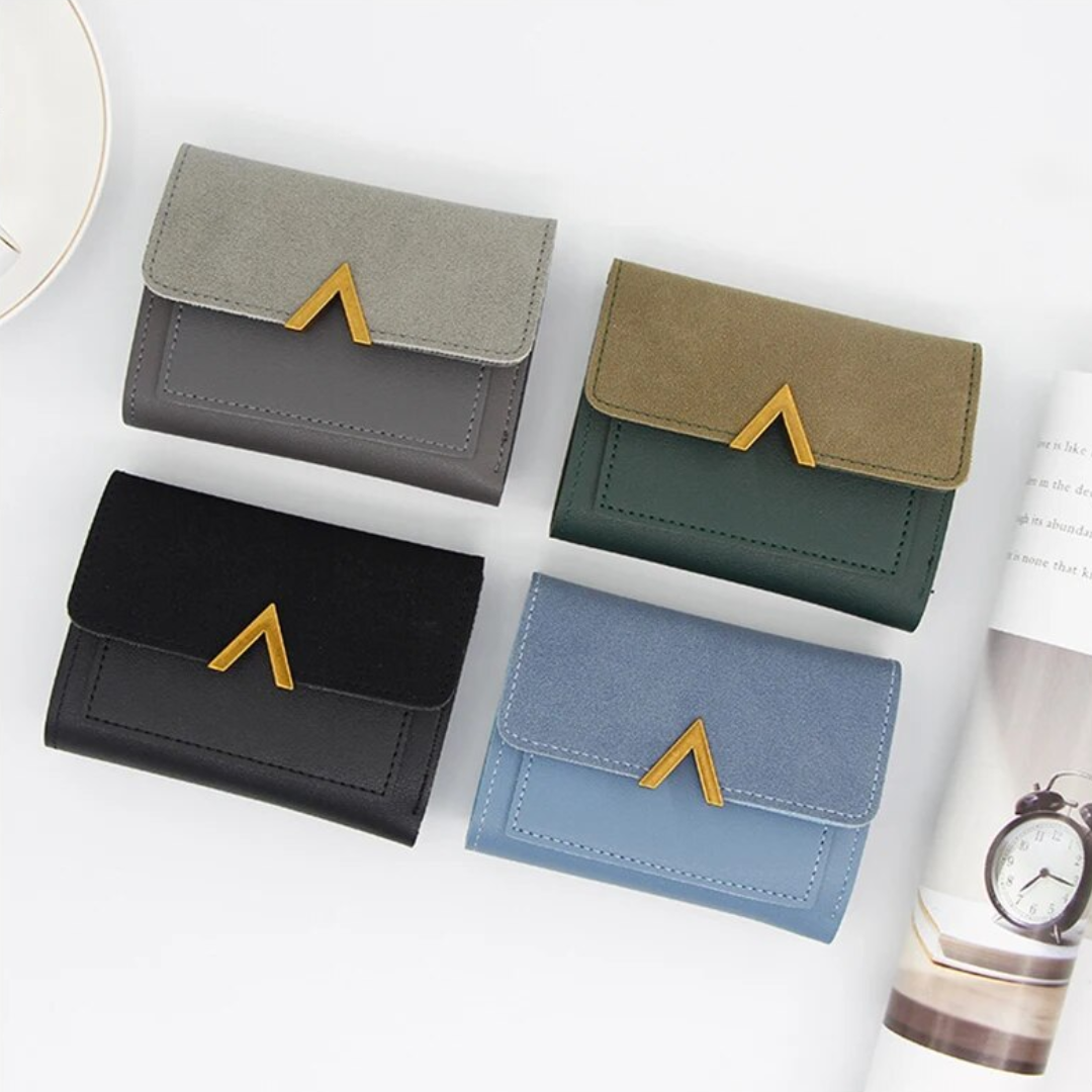 Compact Leather Wallet for Women Bowlift