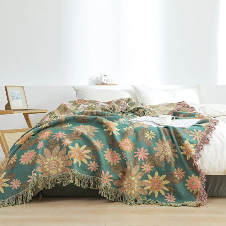 BowLift | Verdant Bloom Reversible Jacquard Blanket