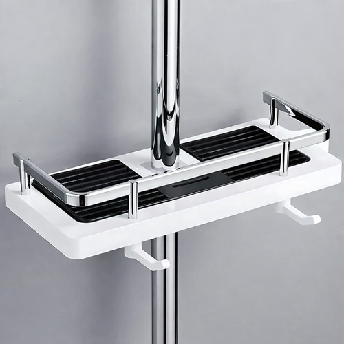 AquaShelf Adjustable Shower Shelf without Drilling for Bathroom | Bowlift