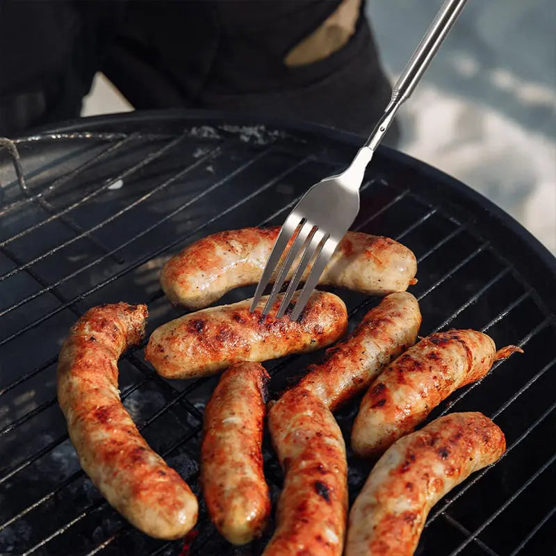BowLift | Adjustable Stainless Steel Cutlery Set with Extendable Fork and Spoon